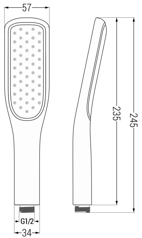 Mexen tartozékok - kézizuhanyfej R-49, fekete-arany, 79549-75