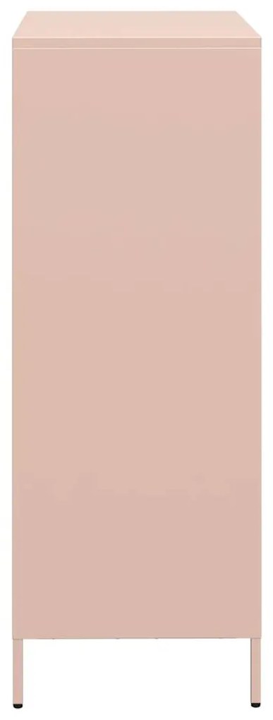 rózsaszín acél tálalószekrény 68 x 39 x 103,5 cm