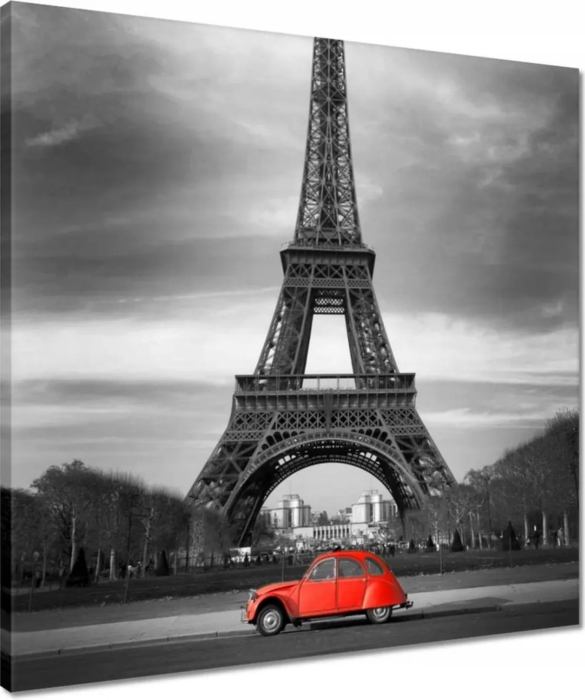 Vászonkép 50x50 Autó Eiffel-torony