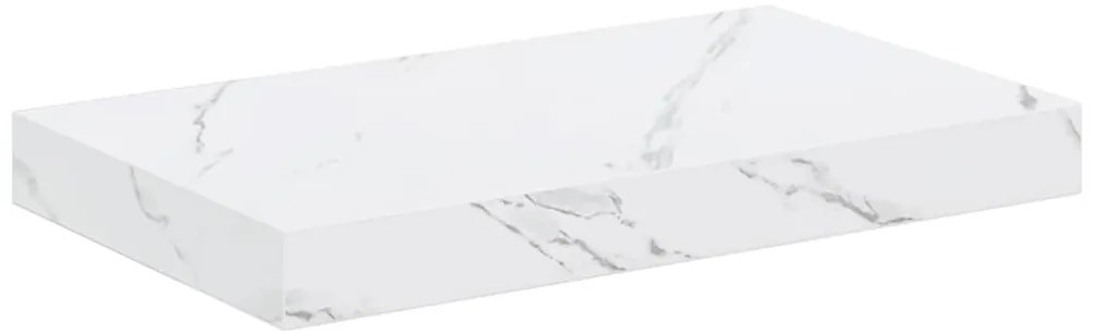 vidaXL Falpolc tárolóval 4 pcs Fehér márvány 40 x 23,5 x 4 cm Faanyag