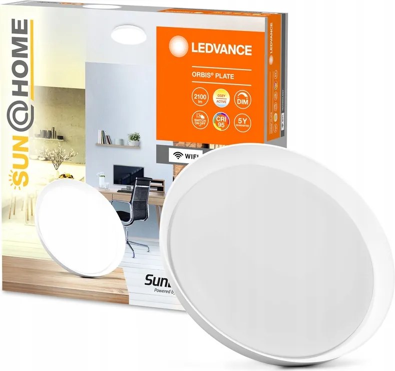 Led Plafon 26W 900lm Cct Tompítható Kerek Fehér Smart+ WiFi Sun@Home