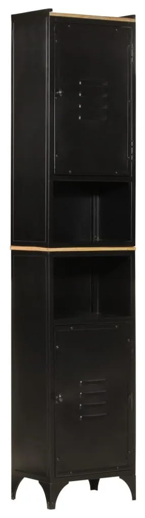 vas és tömör mangófa fürdőszobai szekrény 40 x 27 x 180 cm