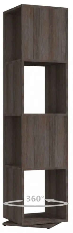 szürke-sonoma színű forgószekrény 34,5x34,5x75,5 cm