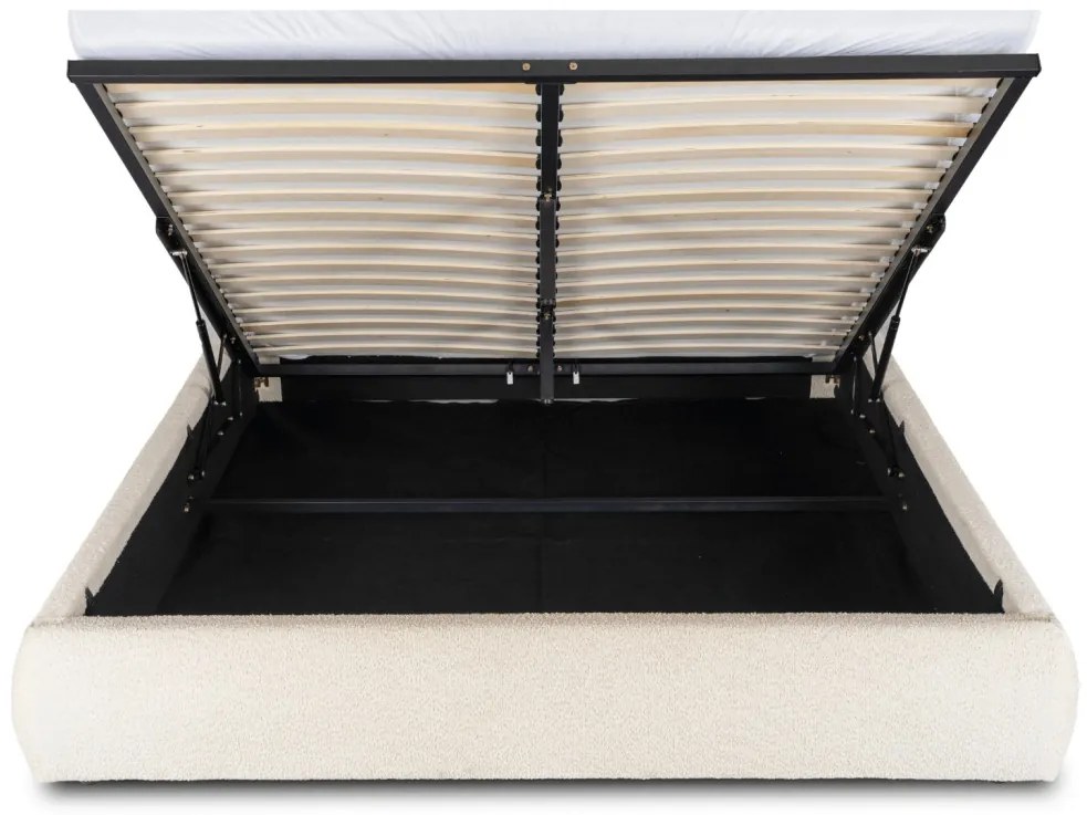 Kárpitozott Franciaágy Krém Színben Ágynemütartóval. 160x200 BRISTOL