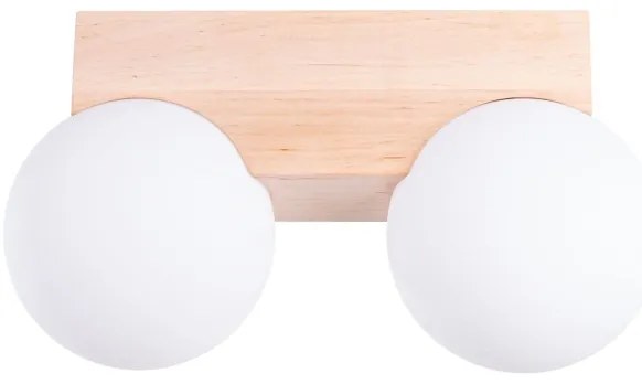 Sollux SL.1683 - Mennyezeti lámpa BULBO 2xG9/8W/230V bükkfa/fehér