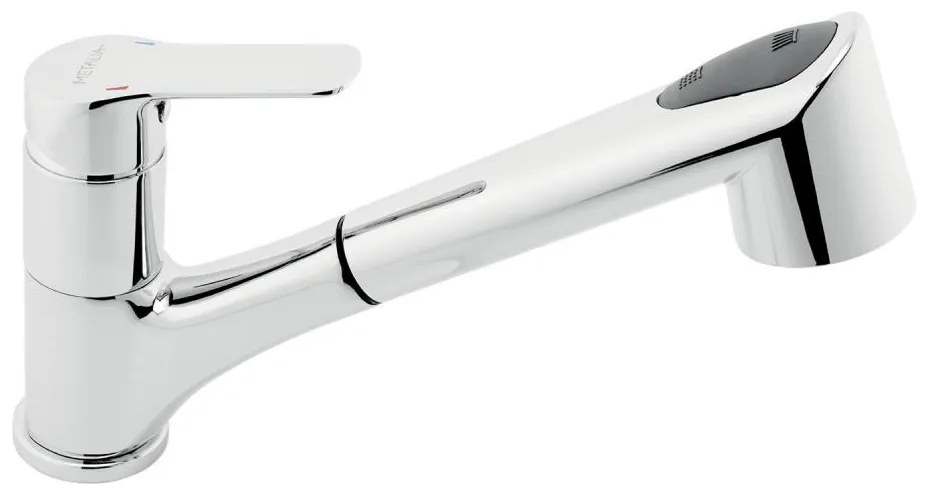 Novaservis METALIA mosogató csaptelep kihúzható zuhannyal, króm