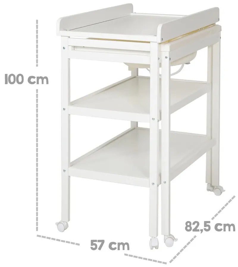 Fehér pelenkázó feltét Style grau – Roba