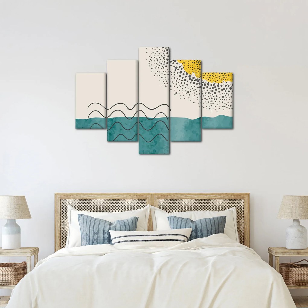 Kép - Absztrakt festmény a strandról N⁰1 (150x105 cm)