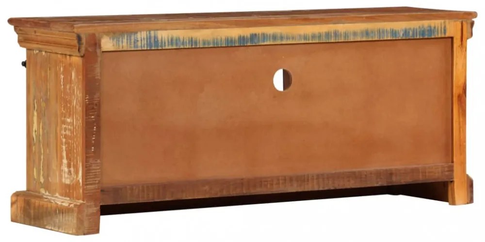 tömör újrahasznosított fa TV-szekrény 110 x 30 x 45 cm