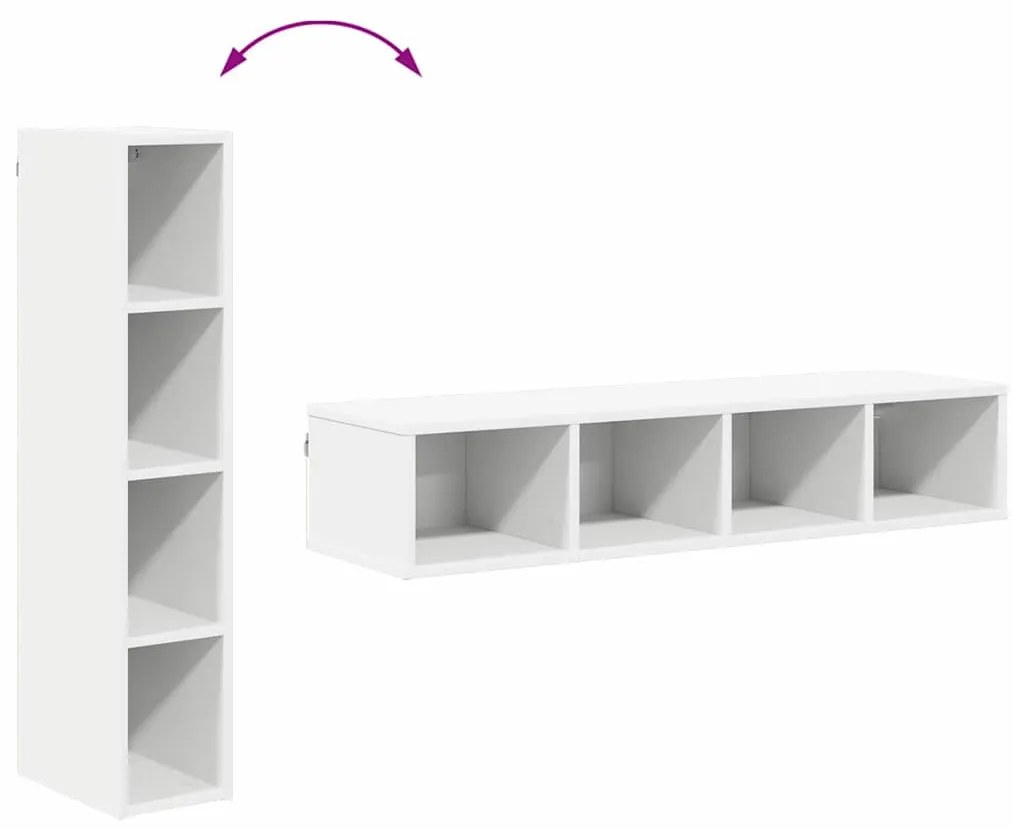 Függő szekrény polcokkal Riga Fehér 20 x 29,5 x 100 cm Faanyag