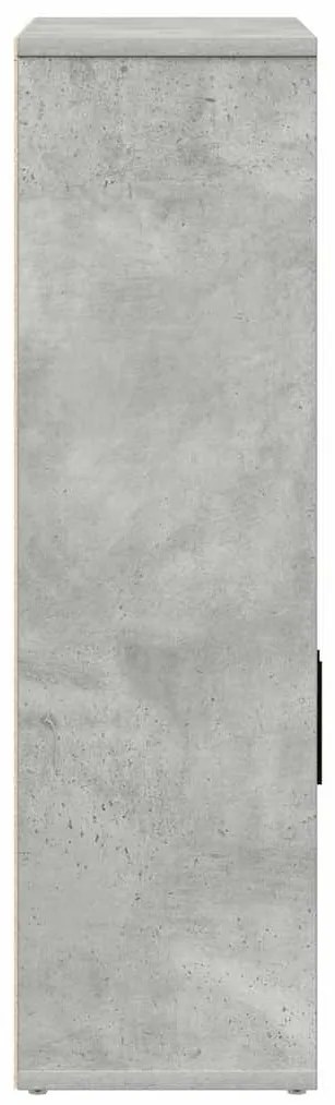 betonszürke szerelt fa könyvespolc 60x24x85 cm