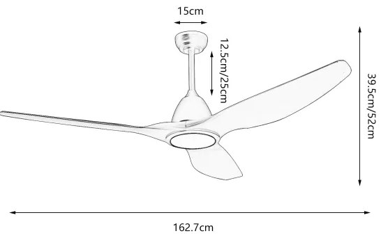 ZEVENTI - LED mennyezeti ventilátor URBINO LED/20W/230V Wi-Fi Tuya fehér + távirányító