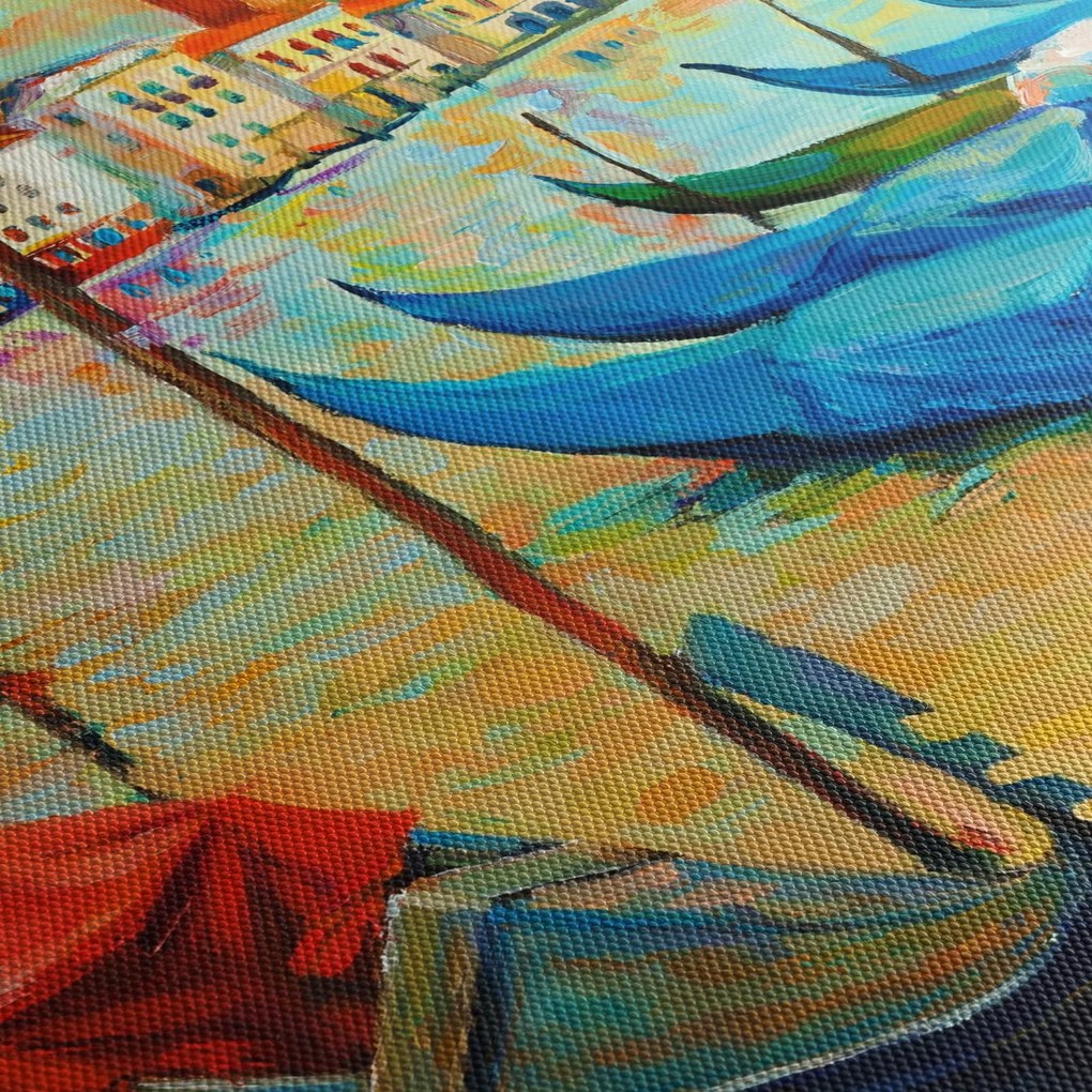 Kép - Velencei kikötő (90x60 cm)