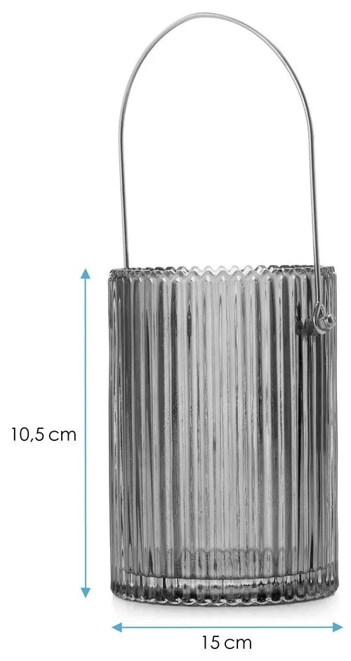 Zöld üveg váza (magasság 15 cm) Lanate – Restilo