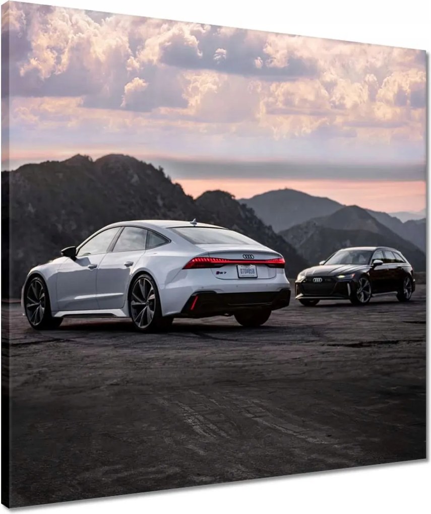 Vászonkép 50x50 Fehér Audi RS7 Autó