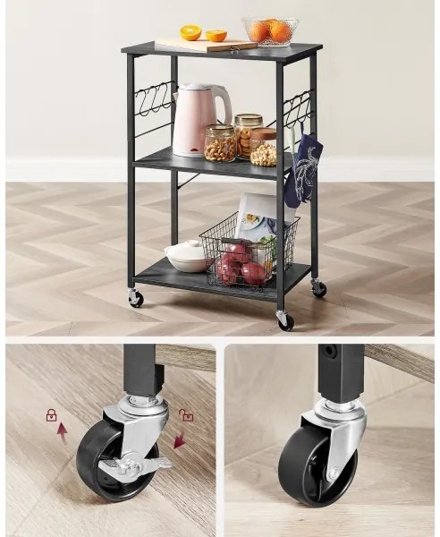 Szervírozó asztalka MARGE fekete