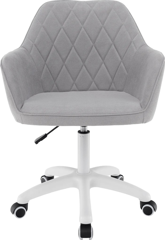 Irodai szék, szürke szövet/fehér, SANTY