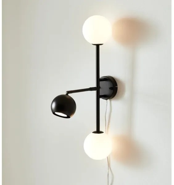 Markslöjd 108255 - Fali lámpa BESIDE 2xG9/20W/230V + 1xGU10/7W/230V fekete