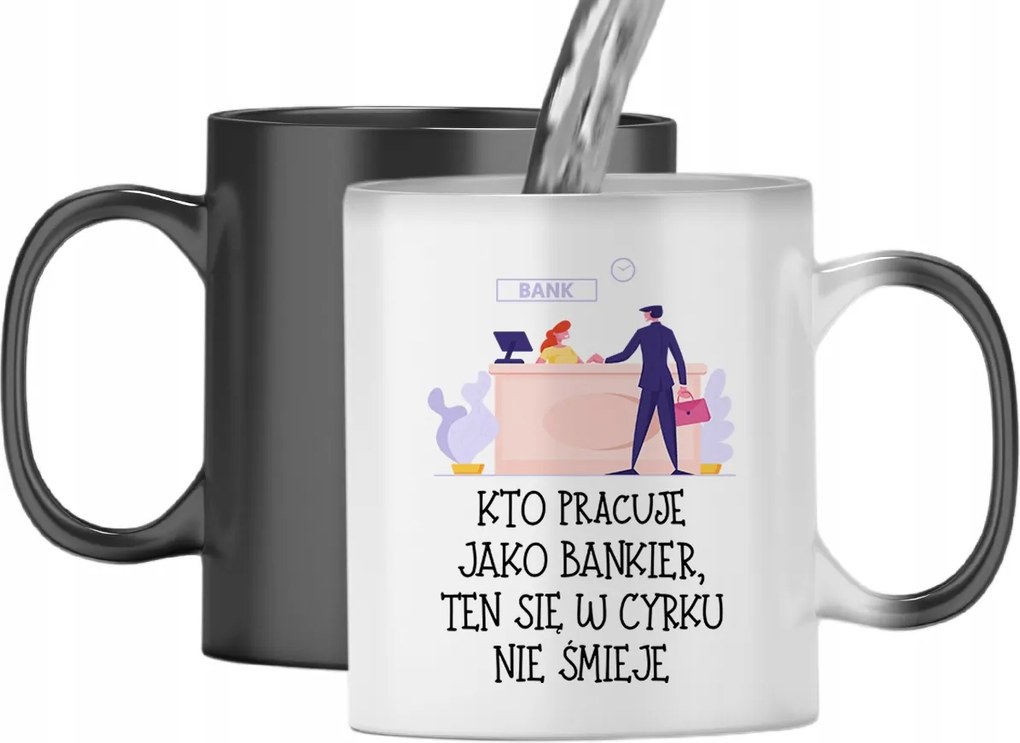 Mágikus Bögre Bankároknak Színváltós Nyomtatott Fényképpel