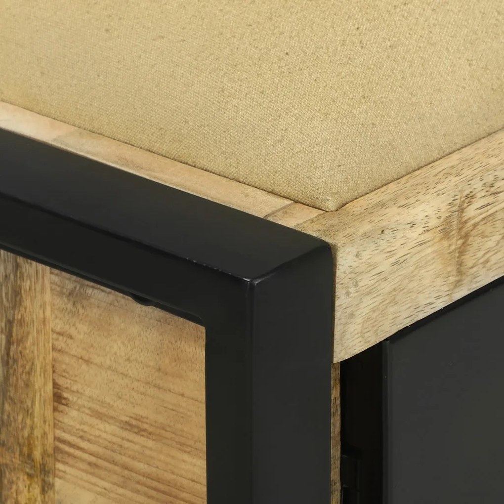 Pad szekrény 100x35x50 cm Tömör fa Durva mangófából