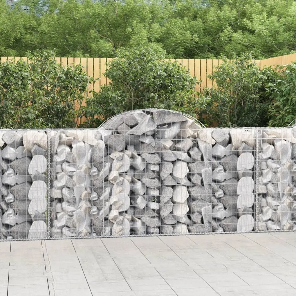 14 db íves horganyzott vas gabion kosár 200x50x100/120 cm