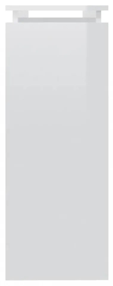 magasfényű fehér szerelt fa tálalóasztal 102 x 30 x 80 cm