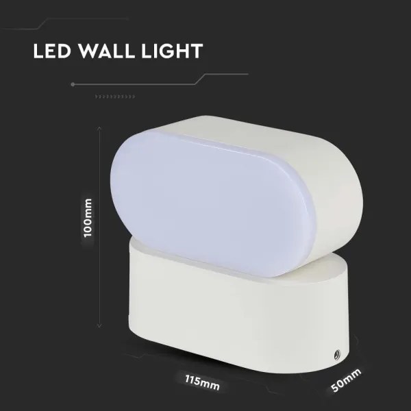 LED Kültéri flexibilis fali lámpa LED/5W/230V 4000K IP65 fehér