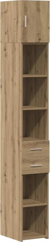 vidaXL Tárolószekrény fiókkal 2 pcs Artisan tölgy 30 x 42,5 x 225 cm