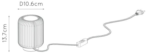 Lucide 26500/05/02 - LED Asztali lámpa TURBIN LED/5W/230V