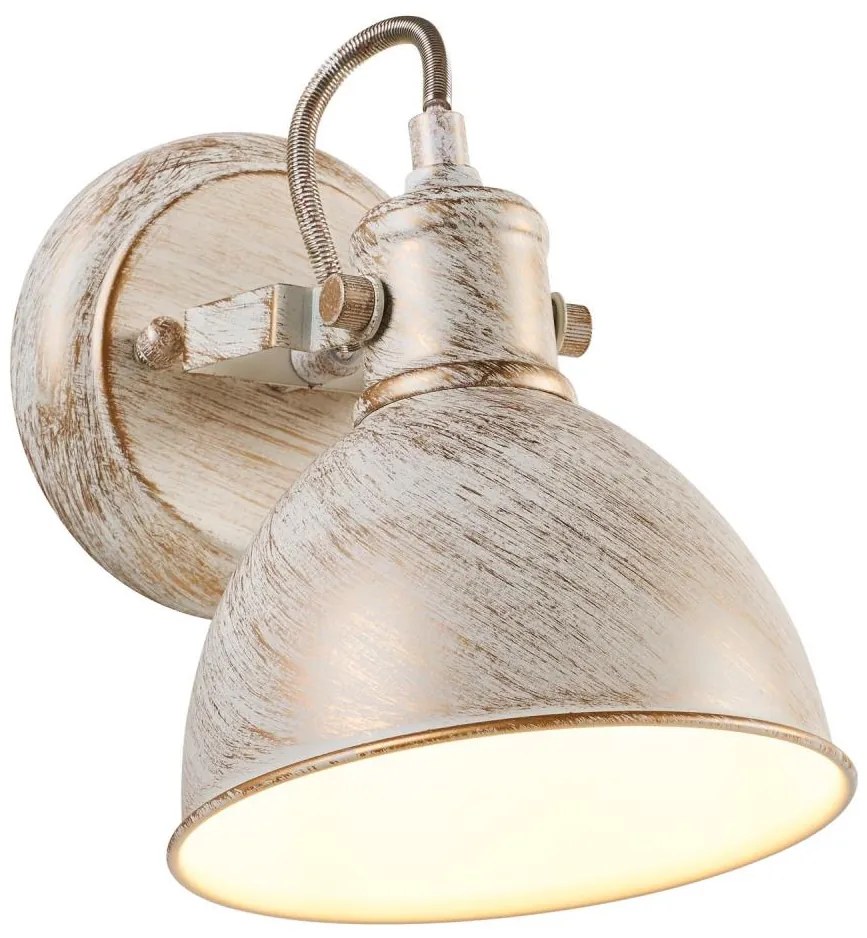 Brilagi - Fali spotlámpa TECHNO 1xE27/60W/230V krémes/patinás