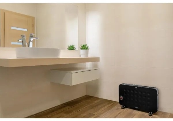 Sencor - Elektromos konvektoros fűtés 750/1250/2000W/230V termosztát IP24 fekete