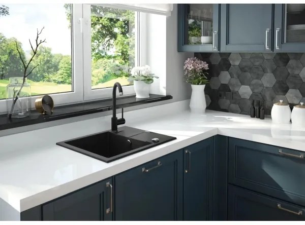 Deante ZQN_G11A - Mosogató ANDANTE 49x59 cm gránit/fém grafit