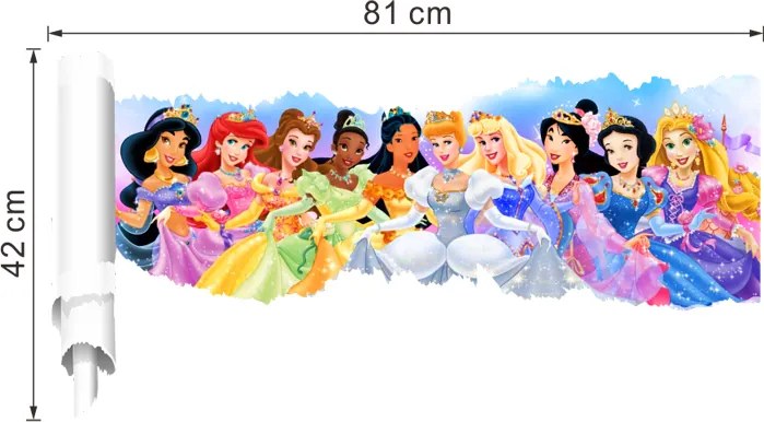 Falmatrica"Disney hercegnők 2" 42x81 cm