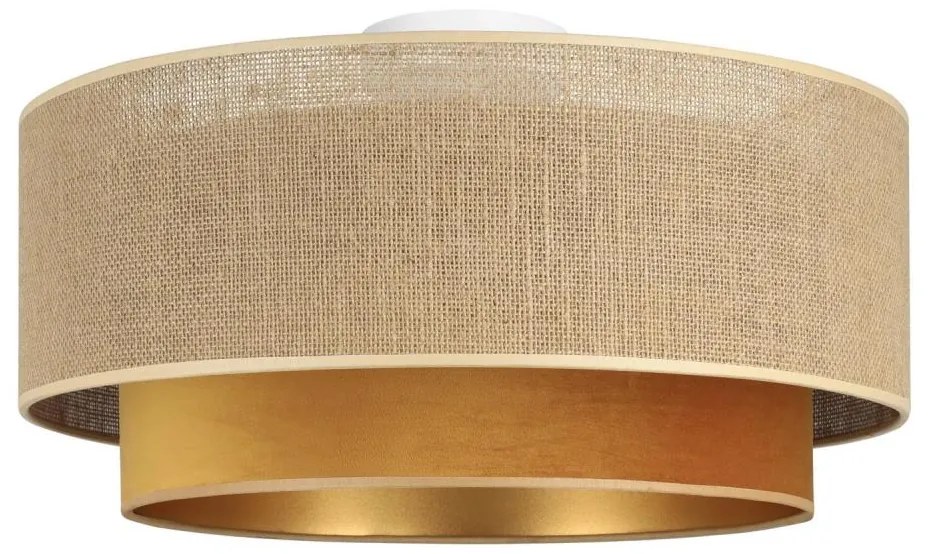 Mennyezeti lámpa SARTA 1xE27/60W/230V átm. 45 cm réz/juta