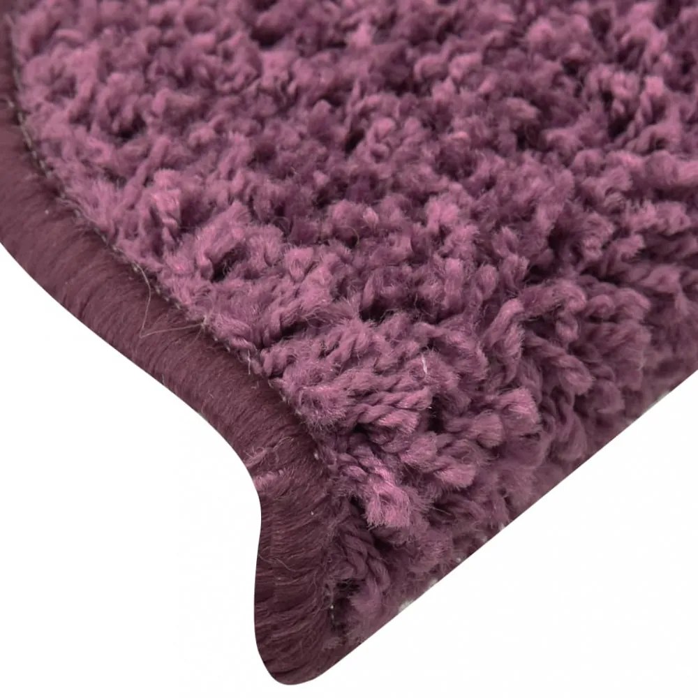 15 db sötétlila félkör alakú lépcsőszőnyeg 56 x 17 x 3 cm