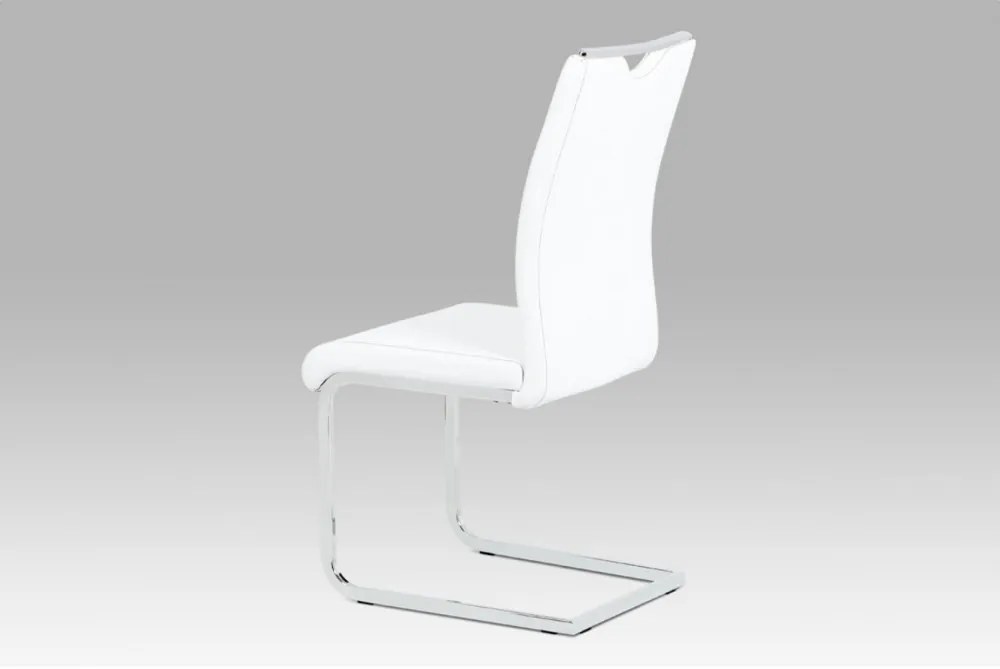 Scaun modern cu bază de sanie alb Dcl-411