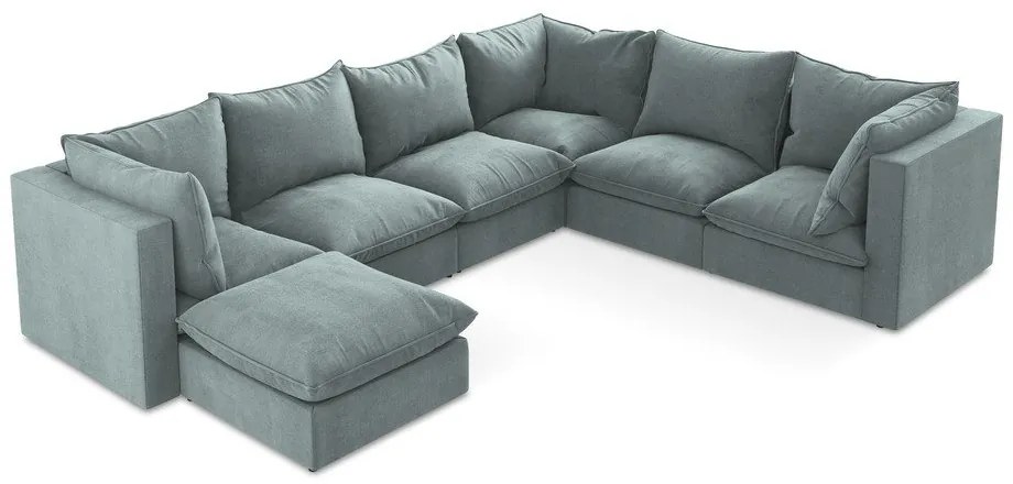 Kék sarokkanapé (jobb oldali-U alakú) Manao – Makamii