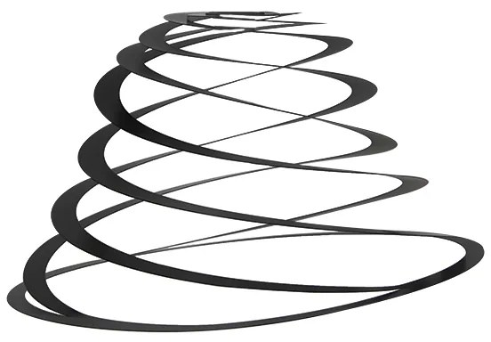 Acél lámpabúra fekete 50 cm - Spiral