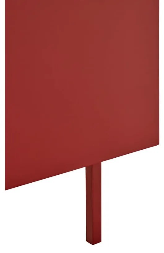 Piros alacsony komód tölgyfa dekorral 110x85 cm Arista – Teulat