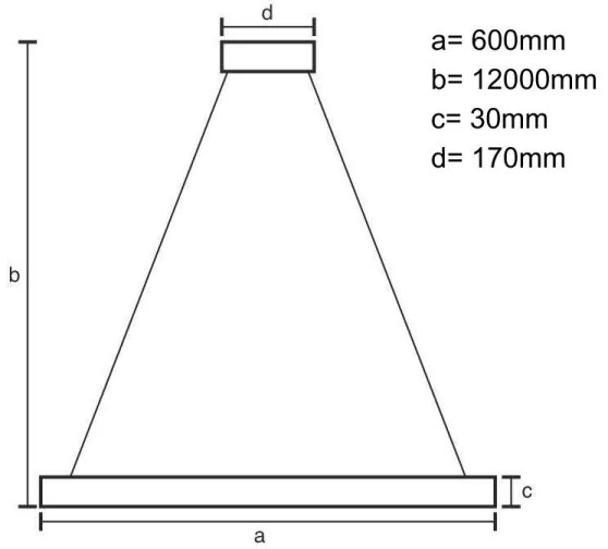 LED dimmelhető csillár zsinóron LED/75W/230V 3000-6500K + távirányítás