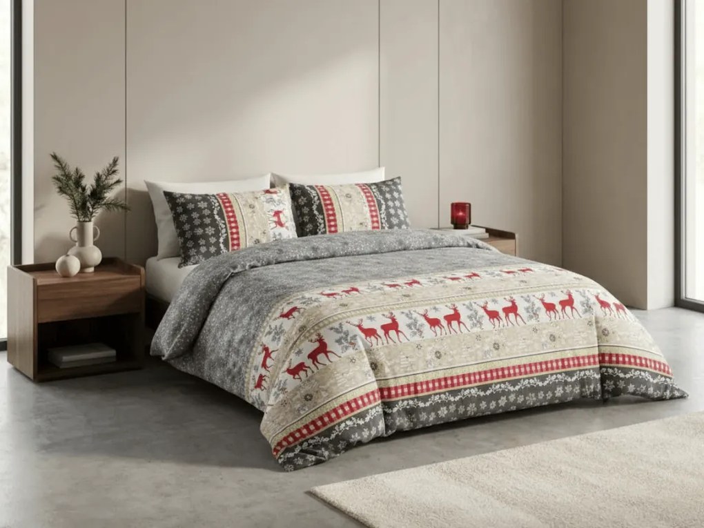 Flanel ágyneműhuzat CHRISTMAS TIME színes Ágyneműhuzat mérete: 70 x 90 cm | 140 x 220 cm
