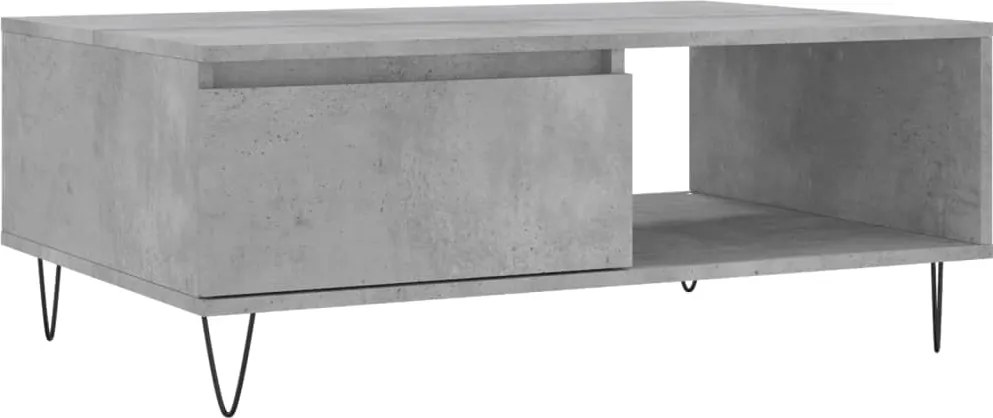 vidaXL betonszürke szerelt fa dohányzóasztal 90 x 60 x 35 cm