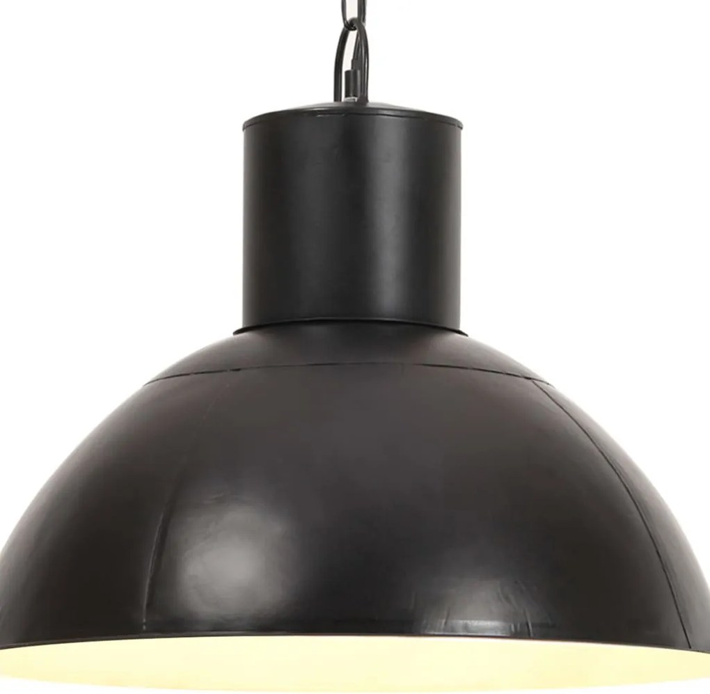 vidaXL kerek fekete függőlámpa 25 W 48 cm E27