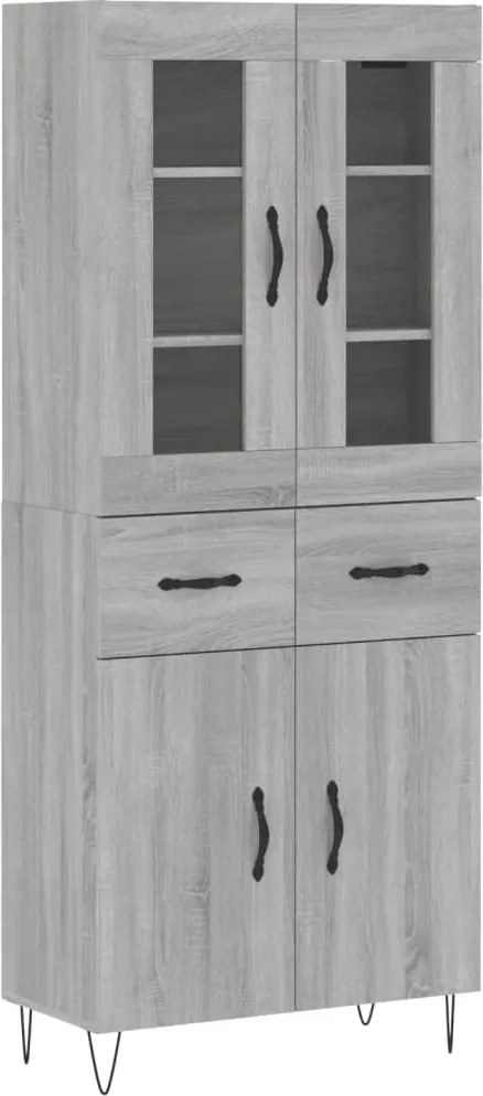 vidaXL szürke sonoma szerelt fa magasszekrény 69,5 x 34 x 180 cm