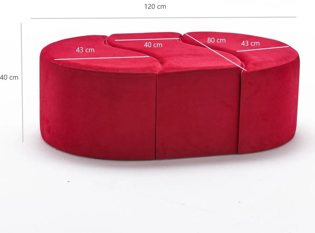 Alya Pouf Red zsámoly