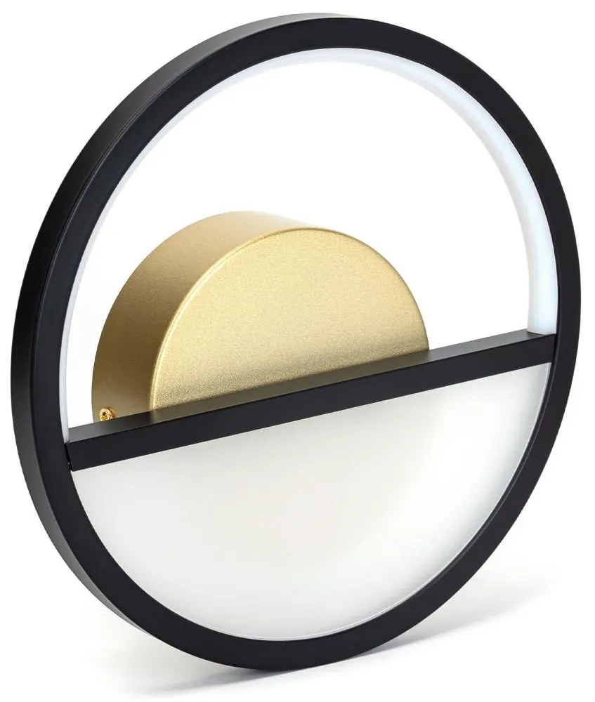 Aigostar - LED fali lámpa LED/13,5W/230V 6500K fekete/arany