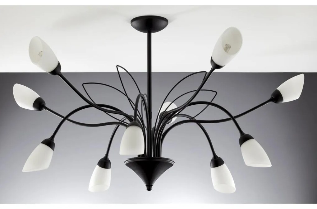 Jupiter 2056 - Csillár rúdon GLORIOSA 10xG9/14W/230V fekete