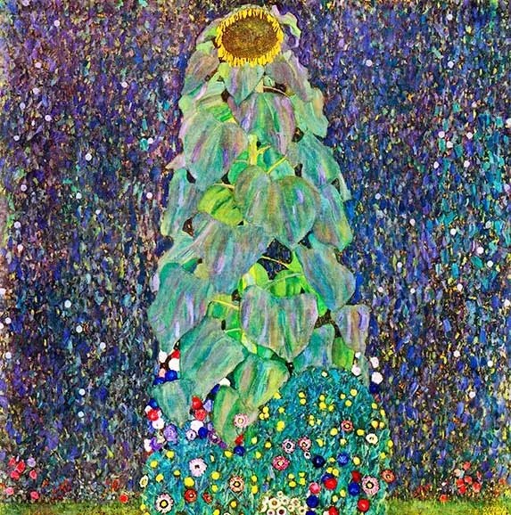 Gustav Klimt - Napraforgó üvegkép, falikép