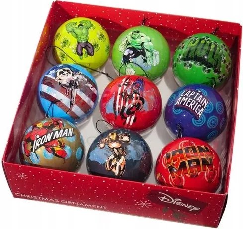 Marvel Avengers karácsonyi díszkészlet, 9 részes