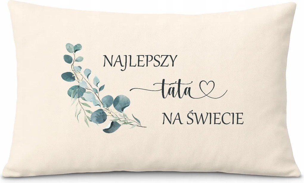 Apák Napi Ajándék Pamut párnahuzat 40x60 cm Ökológiai Ajándék